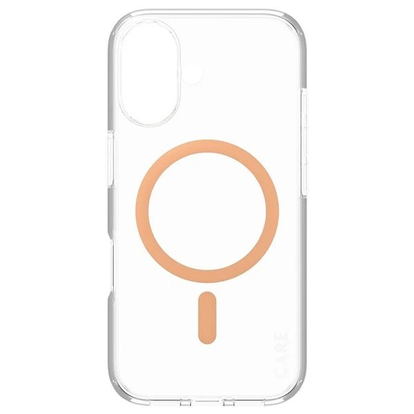 iPhone 16 – CARE by PanzerGlass Flagship dėklas 6.1" - Persikinis MagSafe 1373 2