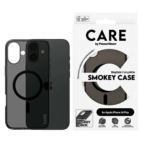 iPhone 16 Plus – CARE by PanzerGlass Flagship dėklas 6.7" - Dūminis MagSafe 1351