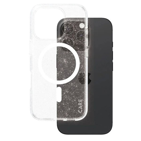iPhone 16 Pro – CARE by PanzerGlass Flagship Star Lit dėklas 6.3" - Baltas/Baltas MagSafe 1342 1