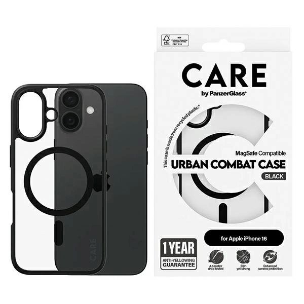 iPhone 16 – CARE by PanzerGlass Flagship Urban dėklas 6.1" MagSafe 1357 iPhone 16 – CARE by PanzerGlass Flagship Urban dėklas 6.1" MagSafe 1357