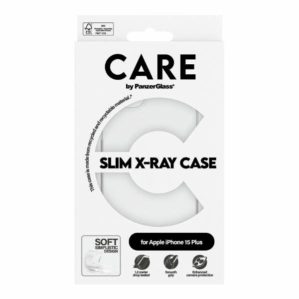 Apsauginis dėklas CARE by PanzerGlass Slim X-Ray iPhone 15 Plus - permatomas 3 Apsauginis dėklas CARE by PanzerGlass Slim X-Ray iPhone 15 Plus - permatomas 3