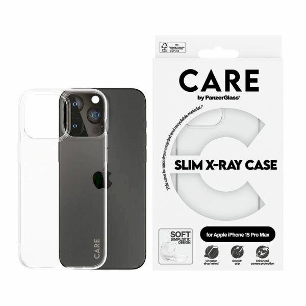 Apsauginis dėklas CARE by PanzerGlass Slim X-Ray iPhone 15 Pro Max - permatomas Apsauginis dėklas CARE by PanzerGlass Slim X-Ray iPhone 15 Pro Max - permatomas