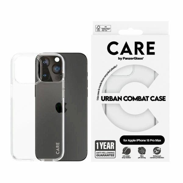 Apsauginis dėklas CARE by PanzerGlass Urban Combat iPhone 15 Pro Max - permatomas Apsauginis dėklas CARE by PanzerGlass Urban Combat iPhone 15 Pro Max - permatomas