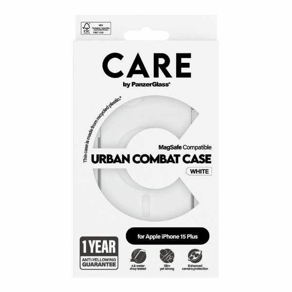 Apsauginis dėklas CARE by PanzerGlass Urban Combat Case MagSafe for iPhone 15 Plus - Baltas 3 Apsauginis dėklas CARE by PanzerGlass Urban Combat Case MagSafe for iPhone 15 Plus - Baltas 3