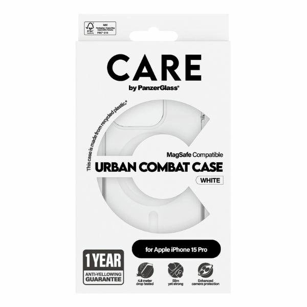 Apsauginis dėklas CARE by PanzerGlass Urban Combat Case MagSafe for iPhone 15 Pro - Baltas 3 Apsauginis dėklas CARE by PanzerGlass Urban Combat Case MagSafe for iPhone 15 Pro - Baltas 3