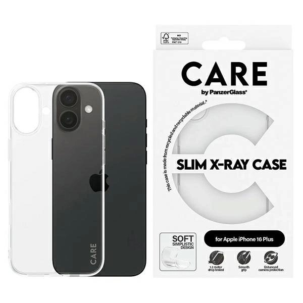 iPhone 16 Plus – CARE by PanzerGlass X-Ray Soft Basic dėklas 6.7" - Skaidrus 1443 iPhone 16 Plus – CARE by PanzerGlass X-Ray Soft Basic dėklas 6.7" - Skaidrus 1443