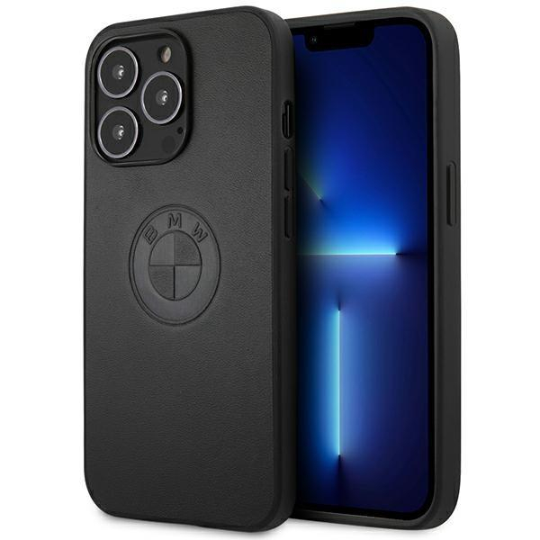 Dėklas BMW Leather Emboss BMHCP13LREELK iPhone 13 Pro / 13 Juodas Dėklas BMW Leather Emboss BMHCP13LREELK iPhone 13 Pro / 13 Juodas