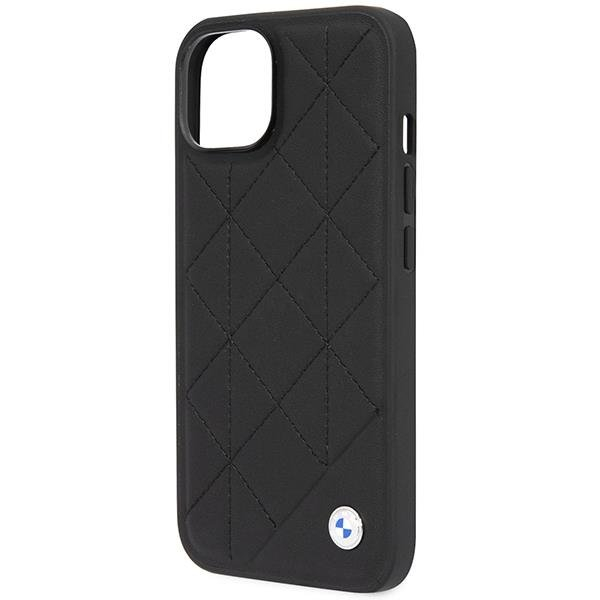 Dėklas BMW Leather Quilted BMHCP14S22RQDK iPhone 14 Juodas 5 Dėklas BMW Leather Quilted BMHCP14S22RQDK iPhone 14 Juodas 5