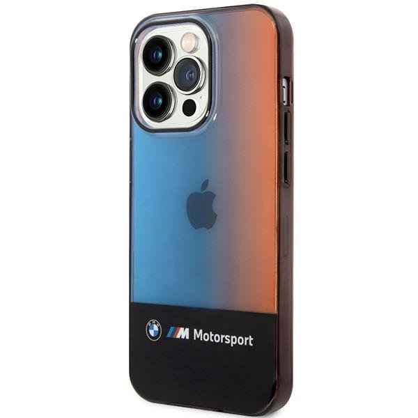 Dėklas BMW Half Tricolor BMHCP14X22HMGK iPhone 14 Pro Max Juodas 1