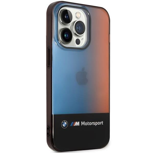 Dėklas BMW Half Tricolor BMHCP14X22HMGK iPhone 14 Pro Max Juodas 3