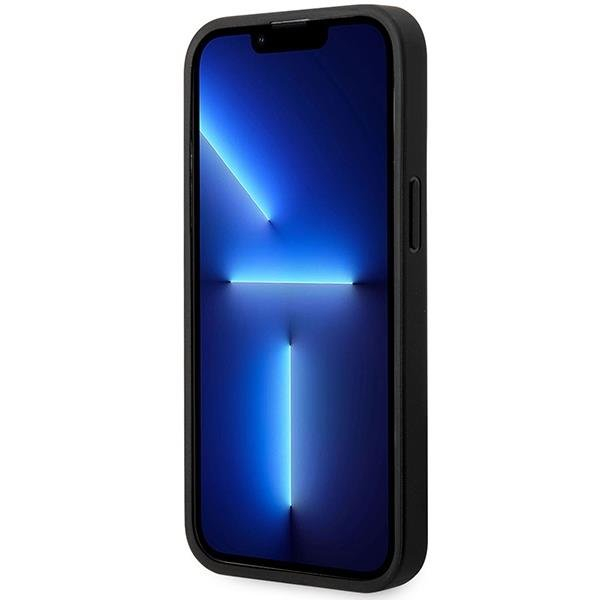 Dėklas BMW Leather Diamond Pattern BMHMP14L22RFGK iPhone 14 Pro Juodas (MagSafe) 4