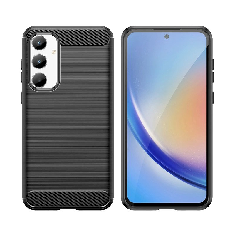 Dėklas Carbon Case for Samsung Galaxy A35 - Juodas 1 Dėklas Carbon Case for Samsung Galaxy A35 - Juodas 1