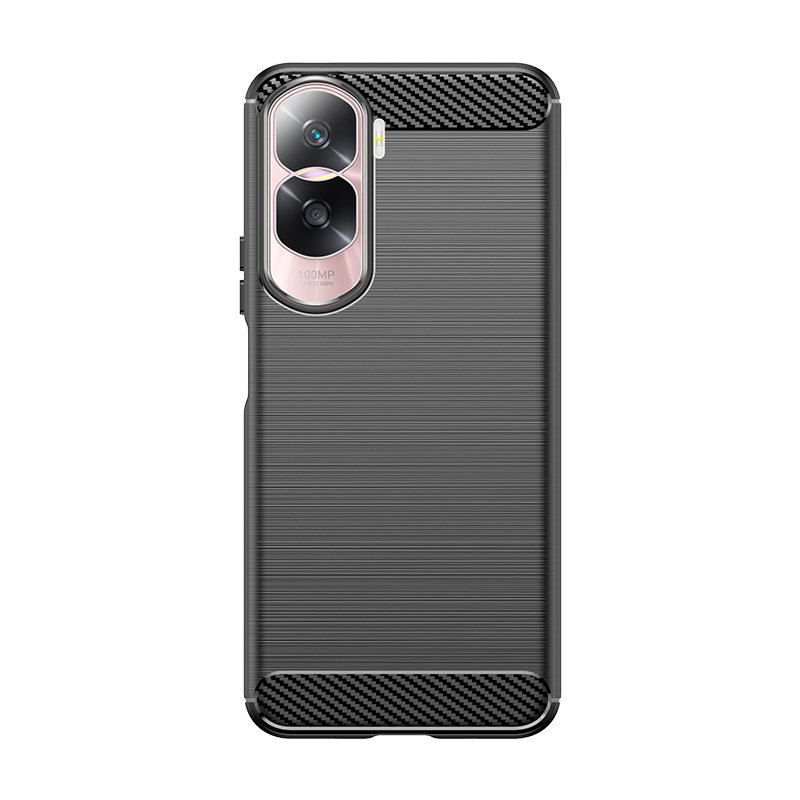 Dėklas Carbon Case Silikoninis dėklas skirta Honor 90 Lite - Juodas Dėklas Carbon Case Silikoninis dėklas skirta Honor 90 Lite - Juodas