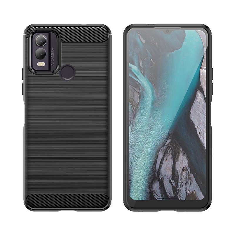 Dėklas Carbon Nokia C22 - Juodas 1 Dėklas Carbon Nokia C22 - Juodas 1
