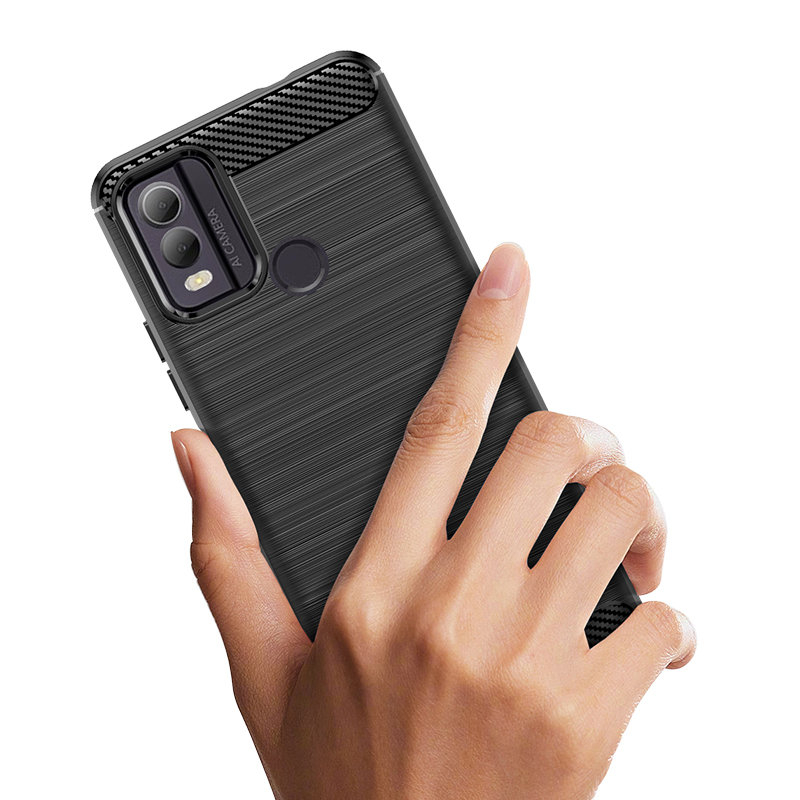 Dėklas Carbon Nokia C22 - Juodas 4 Dėklas Carbon Nokia C22 - Juodas 4