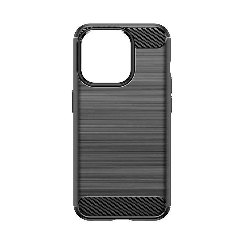Dėklas Carbon pattern flexible iPhone 15 Pro - Juodas 1