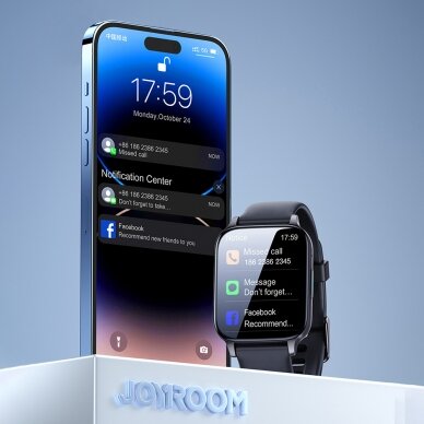 [Užsakomoji prekė] Išmanusis Laikrodis 1.83 inch, Bluetooth 5.1, IP68, 250mAh - JoyRoom Fit-Life (JR-FT3) - Tamsiai Pilkas 4