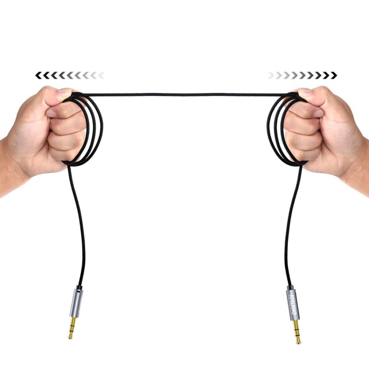 Garso kabelis Choetech AUX002 3.5 mm mini jack (male-male) 1.2 m – juodas 2