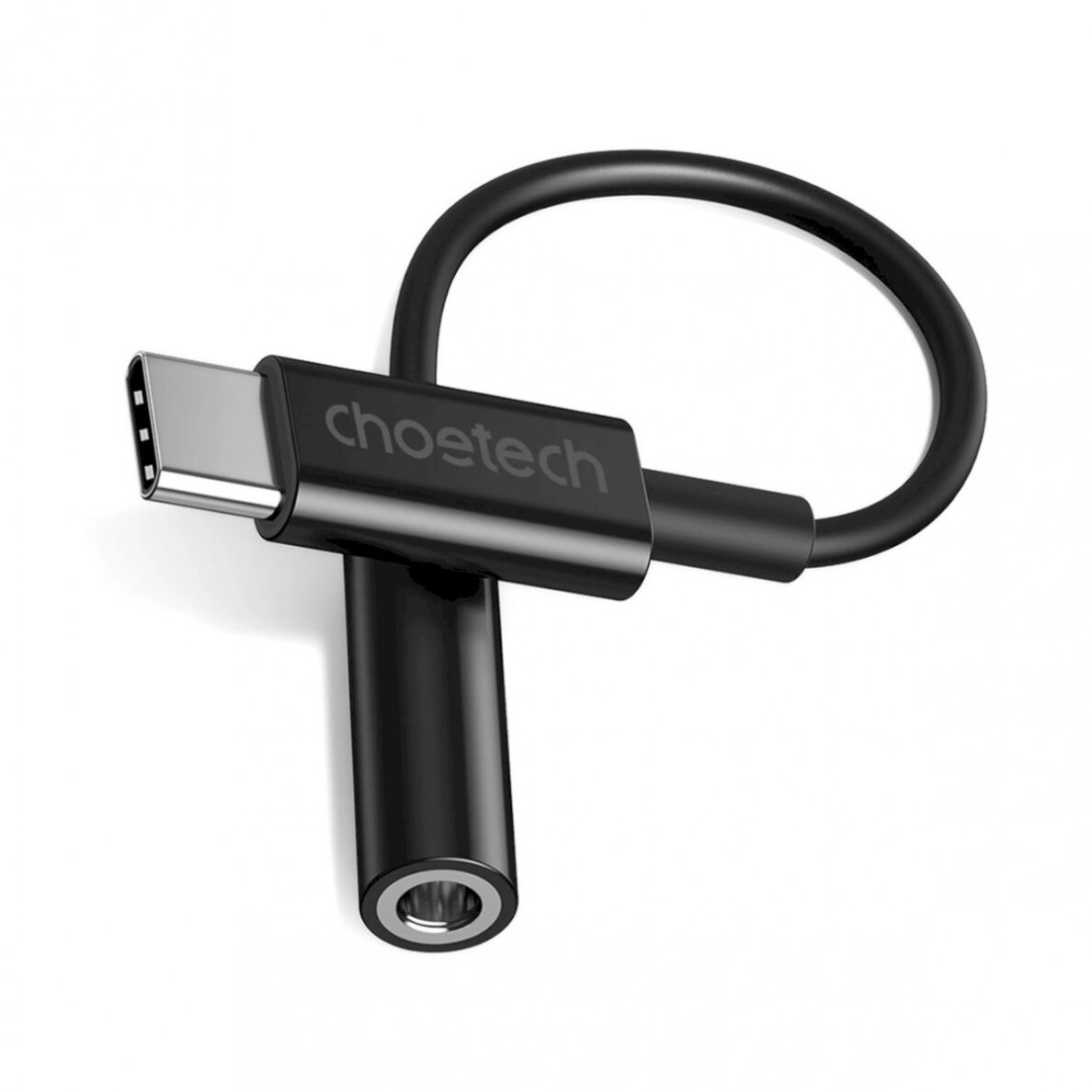 Choetech AUX003 USB-C / DC 3.5mm audio adapter - Juodas 2 Choetech AUX003 USB-C / DC 3.5mm audio adapter - Juodas 2