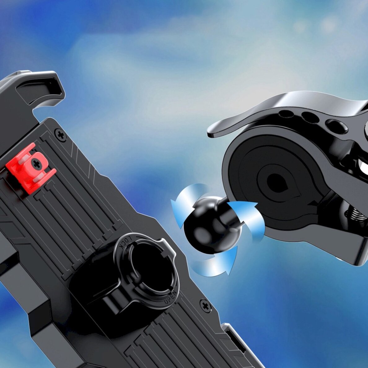 Choetech H067 adjustable bicycle Telfono laikiklis - pilkas 11 Choetech H067 adjustable bicycle Telfono laikiklis - pilkas 11