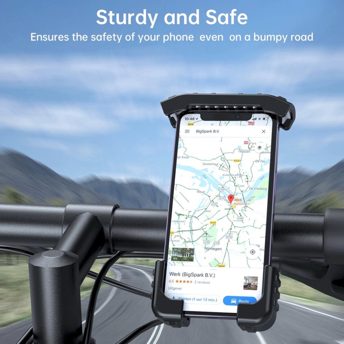 Choetech H067 adjustable bicycle Telfono laikiklis - pilkas 4 Choetech H067 adjustable bicycle Telfono laikiklis - pilkas 4