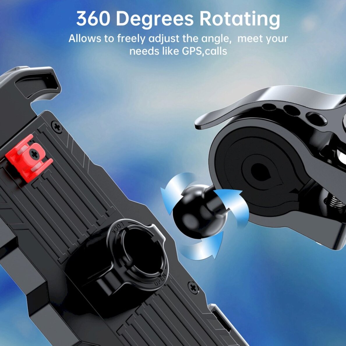 Choetech H067 adjustable bicycle Telfono laikiklis - pilkas 6 Choetech H067 adjustable bicycle Telfono laikiklis - pilkas 6