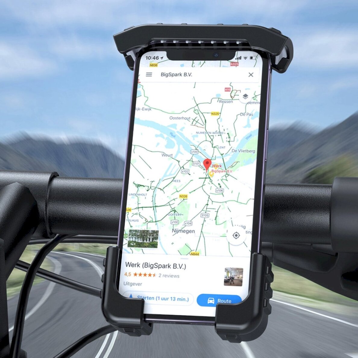 Choetech H067 adjustable bicycle Telfono laikiklis - pilkas 9 Choetech H067 adjustable bicycle Telfono laikiklis - pilkas 9