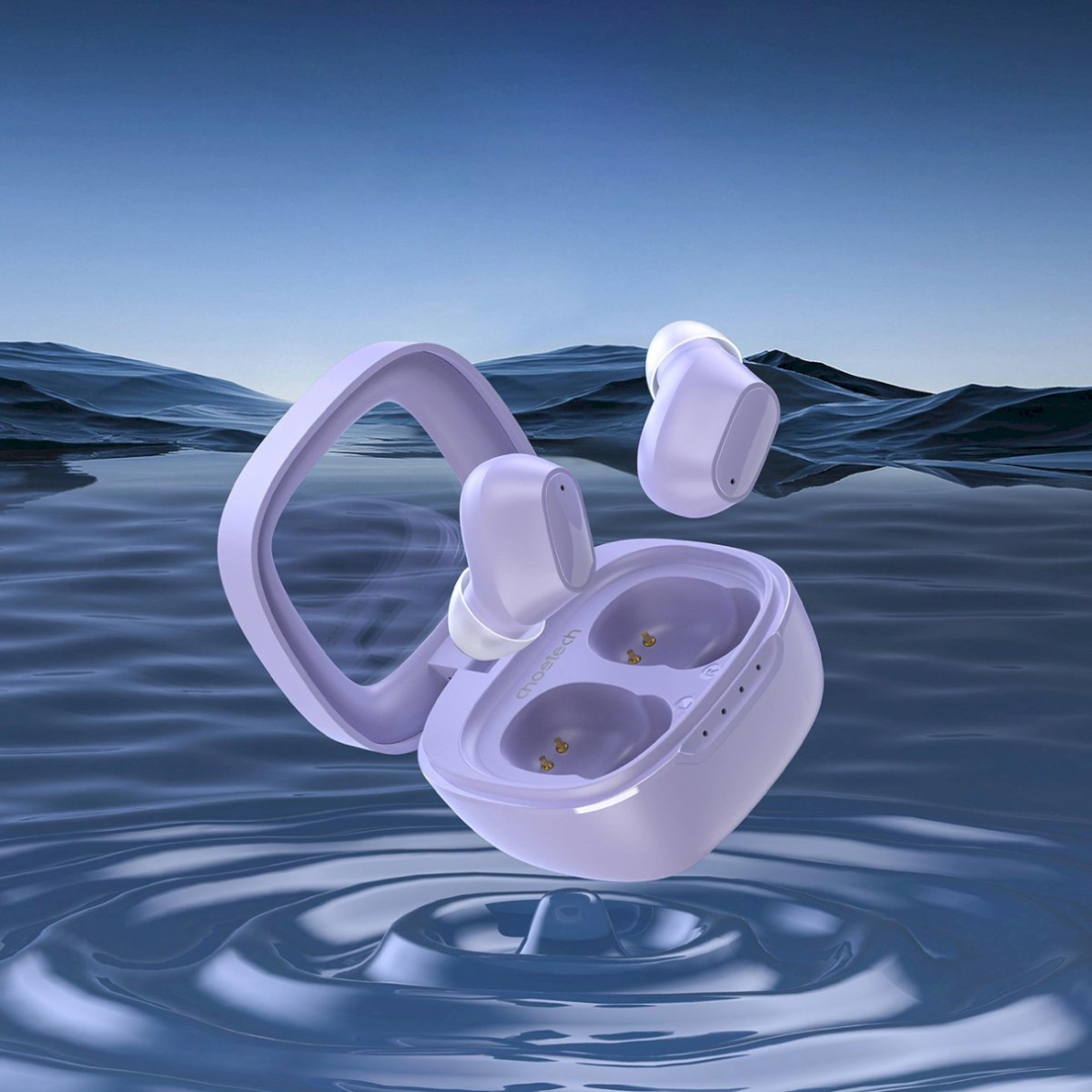 Choetech MEMS belaidės TWS Bluetooth 5.3 ausinės – violetinis 2