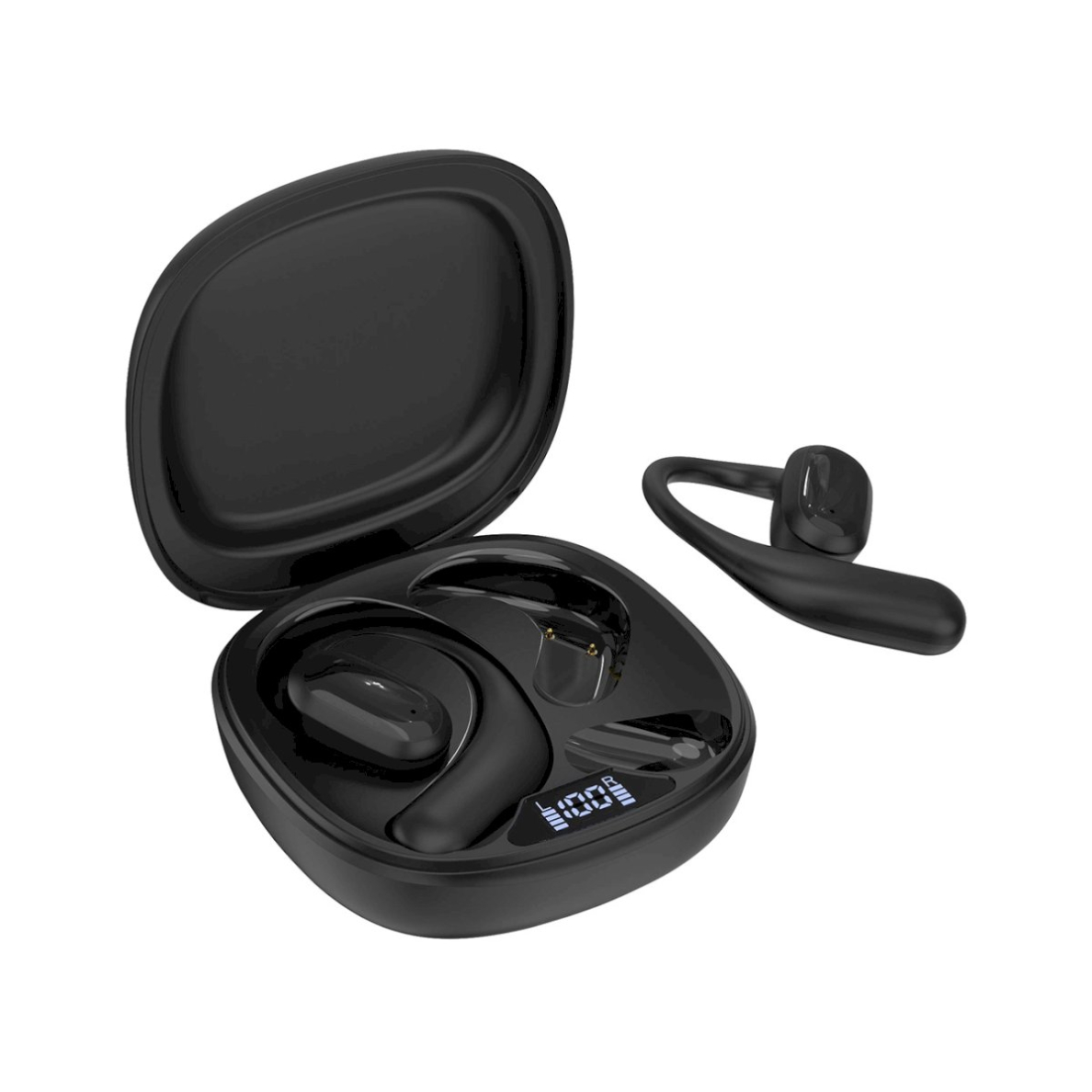 Choetech OWS belaidės TWS Bluetooth 5.3 ausinės – juodas 1 Choetech OWS belaidės TWS Bluetooth 5.3 ausinės – juodas 1