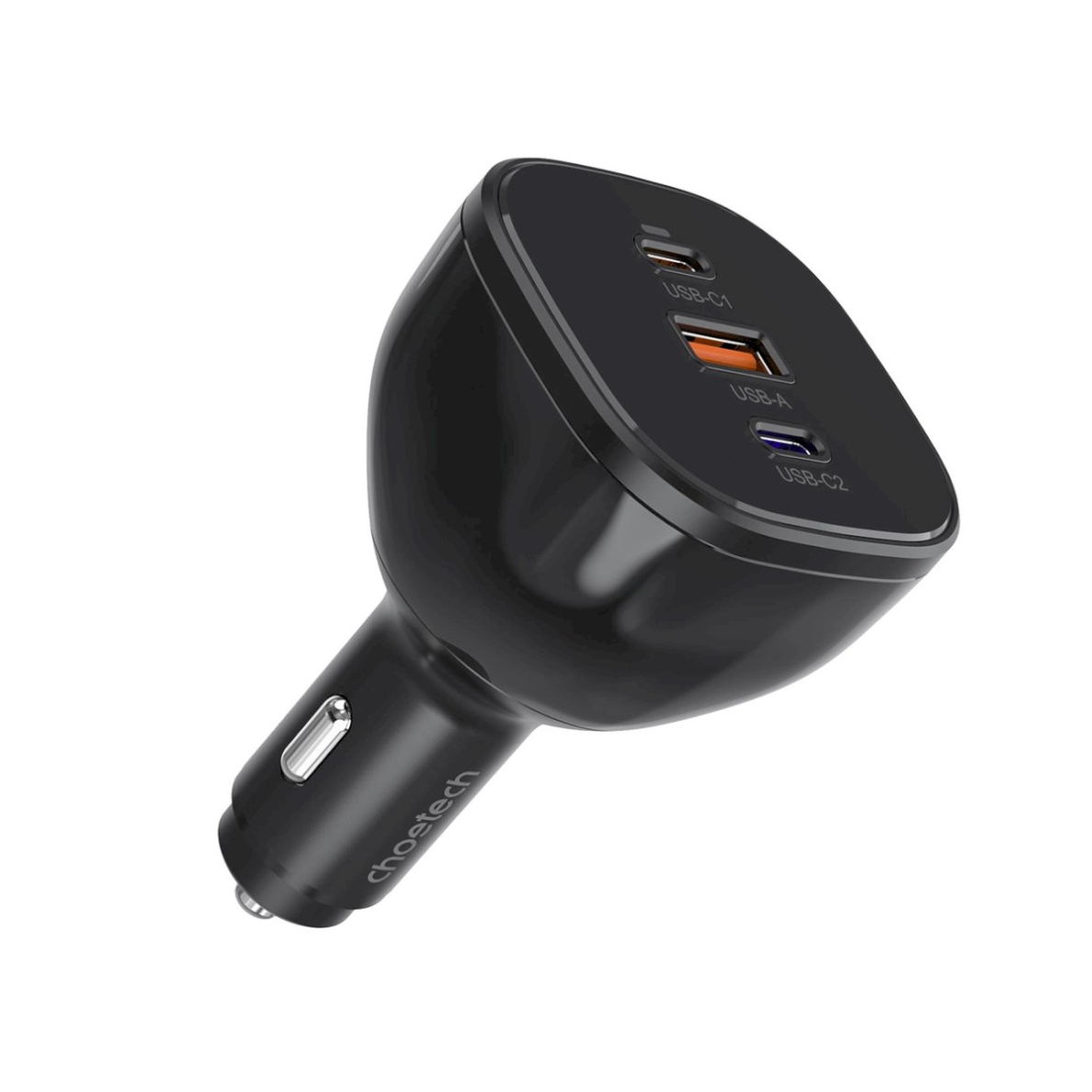Choetech TC0024 automobilinis įkroviklis 160W 2x USB-C PD 3.1 + 1x USB-A – juodas Choetech TC0024 automobilinis įkroviklis 160W 2x USB-C PD 3.1 + 1x USB-A – juodas