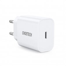 Įkrovimo blokelis Choetech EU- USB Type C 3A Baltas (PD5005-EU)
