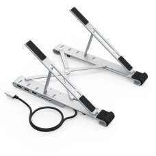 Dokavimo stotelė Choetech HUB-M43 daugiafunkcė stotis nešiojamam kompiuteriui PD / USB-C / HDMI (4K/30Hz) / 2×USB-A / 1×USB-C / 1×SD / 1×TF – juoda