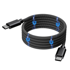 Choetech XCC-1054 240W USB-C magnetinis kabelis su PD 3.1 1.2 m – juodas