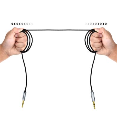 Garso kabelis Choetech AUX002 3.5 mm mini jack (male-male) 1.2 m – juodas 2