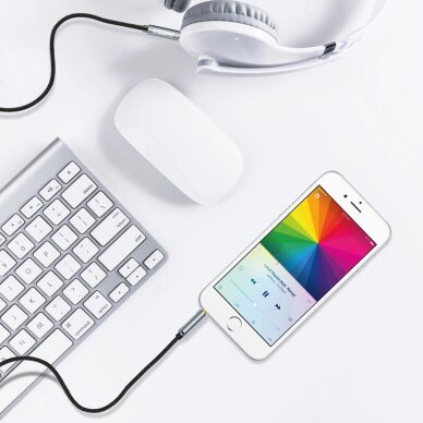 Garso kabelis Choetech AUX002 3.5 mm mini jack (male-male) 1.2 m – juodas 4