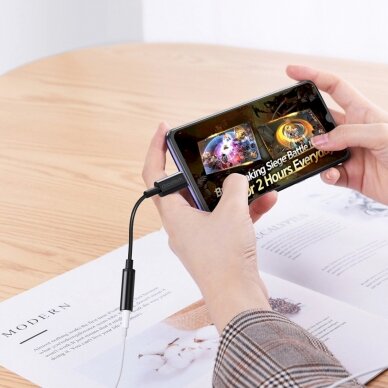 Choetech AUX003 USB-C / DC 3.5mm audio adapter - Juodas 10 Choetech AUX003 USB-C / DC 3.5mm audio adapter - Juodas 10