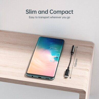 Choetech AUX003 USB-C / DC 3.5mm audio adapter - Juodas 9 Choetech AUX003 USB-C / DC 3.5mm audio adapter - Juodas 9