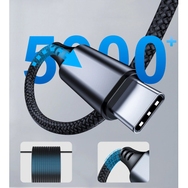 Choetech AUX006 USB-C / mini jack 3.5 mm kabelis 1 m – juodas 3