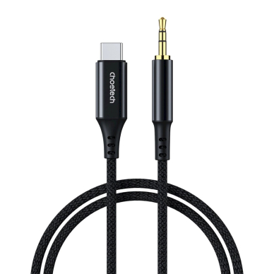 Choetech AUX006 USB-C / mini jack 3.5 mm kabelis 1 m – juodas Choetech AUX006 USB-C / mini jack 3.5 mm kabelis 1 m – juodas