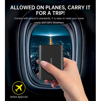 Choetech B635BK USB-A / USB-C Powerbank 22.5W 27000mAh – juodas 6