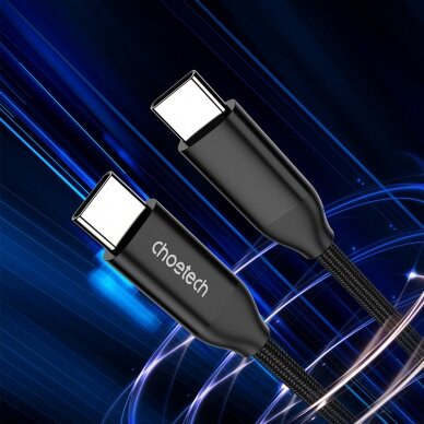 Choetech charging and data cable USB-C - USB-C PD3.1 240W 480 Mbps 2m Juodas (XCC-1036) 4