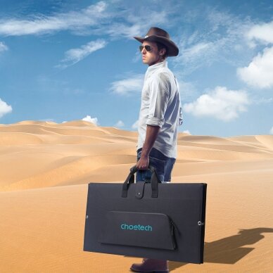 Choetech foldable solar charger 160W Juodas (SC010) 3 Choetech foldable solar charger 160W Juodas (SC010) 3