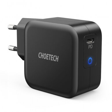 Įkroviklis Choetech GaN USB Type C 61W Juodas (Q6006) 1