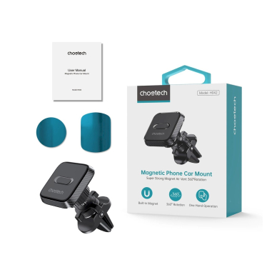 Choetech H042 magnetinis automobilinis laikiklis grotelių montavimui – juodas 2