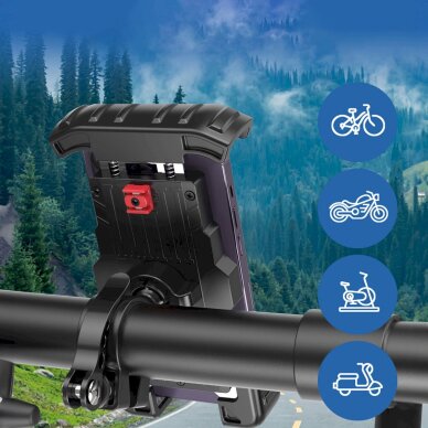 Choetech H067 adjustable bicycle Telfono laikiklis - pilkas 13