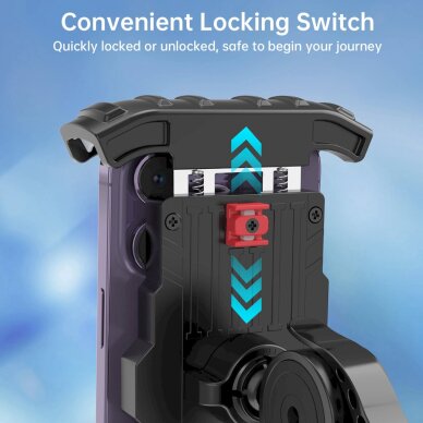 Choetech H067 adjustable bicycle Telfono laikiklis - pilkas 5 Choetech H067 adjustable bicycle Telfono laikiklis - pilkas 5