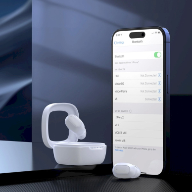 Choetech MEMS belaidės TWS Bluetooth 5.3 ausinės – baltas 4