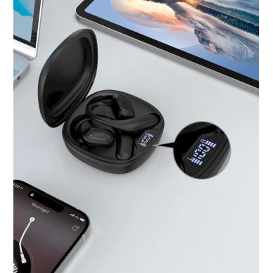 Choetech OWS belaidės TWS Bluetooth 5.3 ausinės – juodas 5