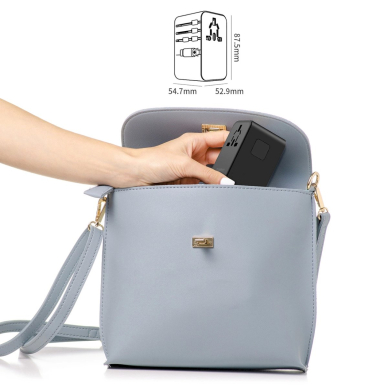 Choetech PD5022 70W kelioninis adapteris EU/US/AUS/UK su integruotu USB-C kabeliu – juodas 8 Choetech PD5022 70W kelioninis adapteris EU/US/AUS/UK su integruotu USB-C kabeliu – juodas 8