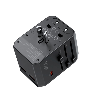 Choetech PD6041 USB-C / USB-A PD 30W kelioninis įkroviklis su 4 kištukais (US / EU / UK / AU) – juodas 4